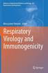Respiratory Virology and Immunogenicity