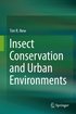 Insect Conservation and Urban Environments