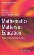Mathematics Matters in Education