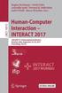Human-Computer Interaction  INTERACT 2017
