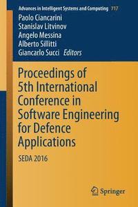 Proceedings of 5th International Conference in Software Engineering for Defence Applications (hftad)