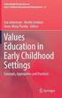 Values Education in Early Childhood Settings
