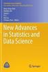 New Advances in Statistics and Data Science