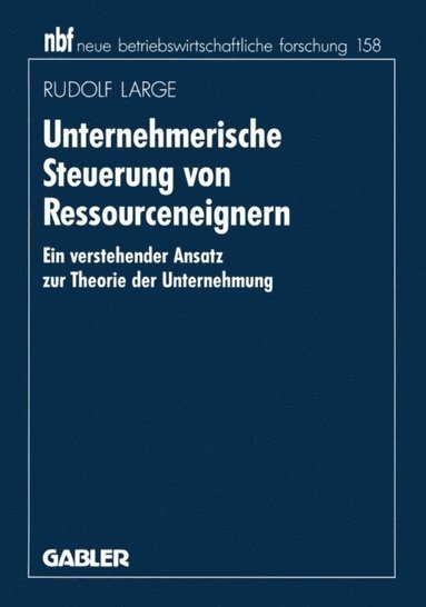 Unternehmerische Steuerung von Ressourceneignern (pocket)