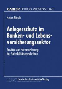 Anlegerschutz im Banken- und Lebensversicherungssektor (e-bok)