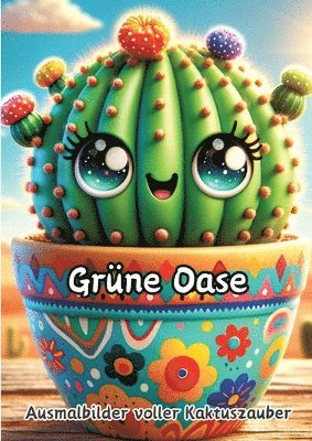 Grüne Oase: Ausmalbilder voller Kaktuszauber (pussel)