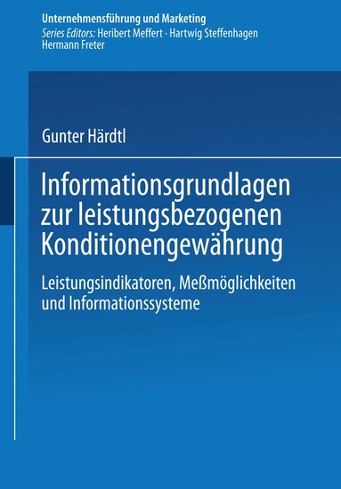 Informationsgrundlagen zur leistungsbezogenen Konditionengew�hrung (h�ftad)