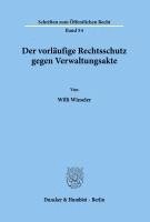 Der Vorlaufige Rechtsschutz Gegen Verwaltungsakte (h�ftad)