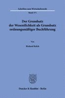 Der Grundsatz Der Wesentlichkeit ALS Grundsatz Ordnungsmassiger Buchfuhrung (h�ftad)