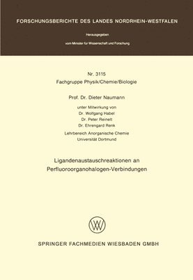 Ligandenaustauschreaktionen an Perfluoroorganohalogen-Verbindungen (inbunden)
