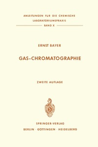 Gas Chromatographie Av E Bayer Häftad - 