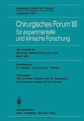 Chirurgisches Forum 83 fr experimentelle und klinische Forschung (hftad)
