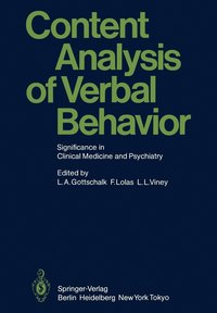 Content Analysis of Verbal Behavior (häftad)