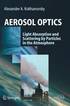 Aerosol Optics