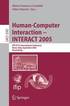 Human-Computer Interaction  INTERACT 2005