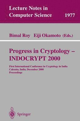Progress in Cryptology - INDOCRYPT 2000 (inbunden)