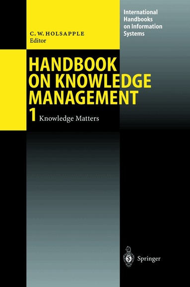 Handbook on Knowledge Management 1 (inbunden)