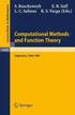 Computational Methods and Function Theory