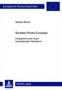 Societas Privata Europaea (häftad)