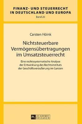 Nichtsteuerbare Vermoegensuebertragungen im Umsatzsteuerrecht (inbunden)