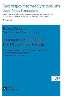 Transparenzgesetz fuer Rheinland-Pfalz (inbunden)