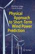 Physical Approach to Short-Term Wind Power Prediction