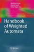 Handbook of Weighted Automata