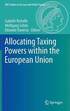 Allocating Taxing Powers within the European Union