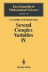 Several Complex Variables IV