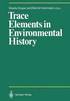 Trace Elements in Environmental History