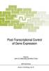 Post-Transcriptional Control of Gene Expression