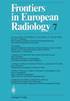 Frontiers in European Radiology