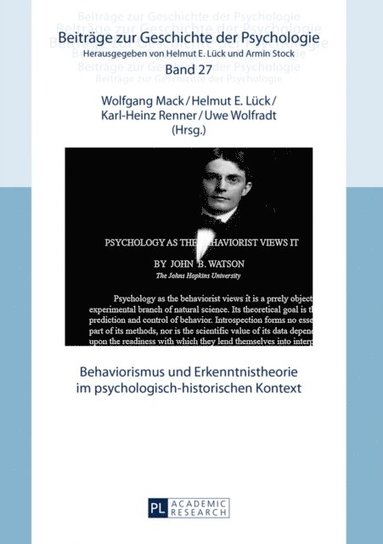Behaviorismus und Erkenntnistheorie im psychologisch-historischen Kontext (h�ftad)