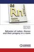 Behavior of radon, thoron and their progeny in a room