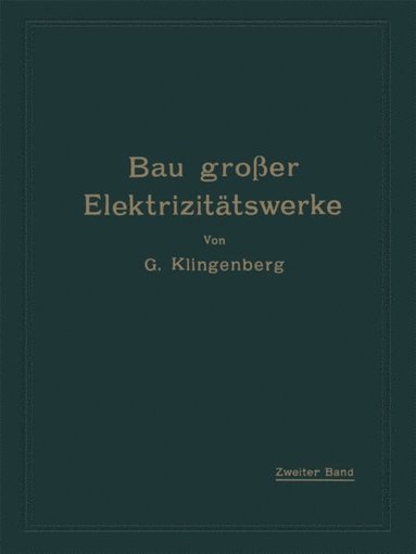 Bau groÿer Elektrizitÿtswerke (e-bok)