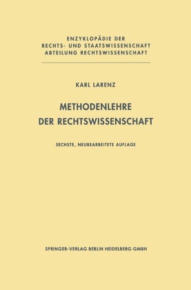 Methodenlehre der Rechtswissenschaft (e-bok)