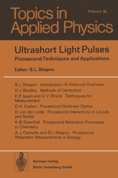 Ultrashort Light Pulses (inbunden)