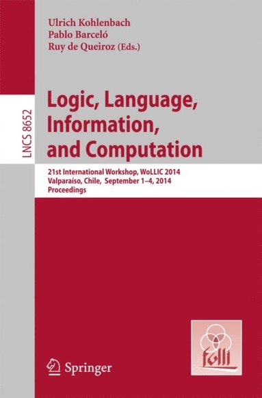 Logic, Language, Information, and Computation (e-bok)