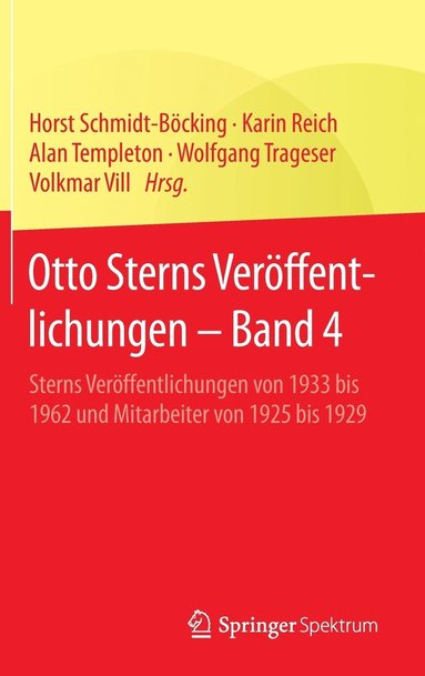 Otto Sterns Veroeffentlichungen - Band 4 (inbunden)