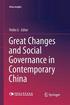 Great Changes and Social Governance in Contemporary China