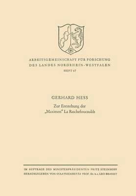 Zur Entstehung der 'Maximen' La Rochefoucaulds (häftad)