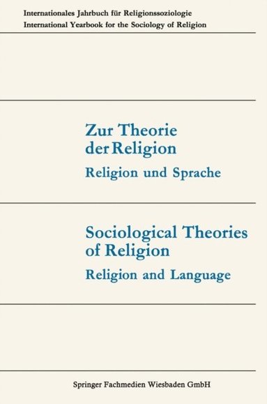 Zur Theorie der Religion / Sociological Theories of Religion (e-bok)