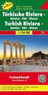 Turkish Riviera - Antalya - Side - Alanya Road Map 1:150 000