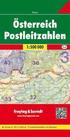 Postleitzahlenkarte Österreich 1 : 500 000. Poster-Karte gefaltet