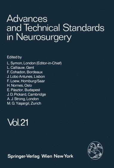Advances and Technical Standards in Neurosurgery (inbunden)