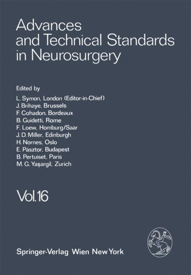 Advances and Technical Standards in Neurosurgery (inbunden)