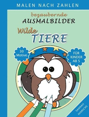 Bezaubernde Ausmalbilder Malen nach Zahlen - Wilde Tiere (pussel)