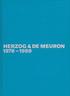 Herzog &; de Meuron 1978-1988