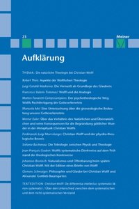 Aufklÿrung, Band 23: Die natürliche Theologie bei Christian Wolff (e-bok)