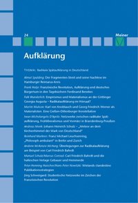 AufklÃ¿rung, Band 24: Radikale SpÃ¿taufklÃ¿rung in Deutschland (e-bok)